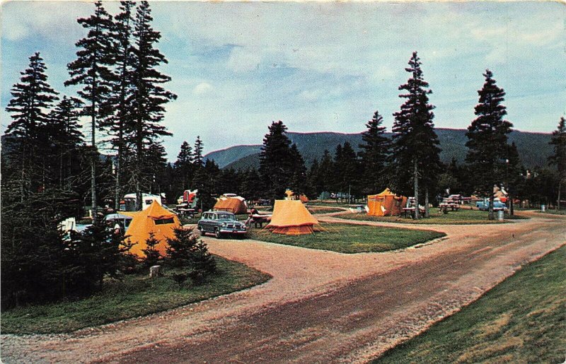 Cape Breton Nova Scotia Canada 1950s Postcard Camping Grounds at Ingonish