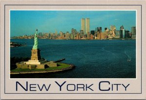 New York City Statue Of Liberty New York Harbor & Skyline World Trade Center
