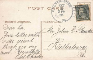 Academy of Fine Arts, Philadelphia, Pennsylvania, Early Postcard, Used in 1911