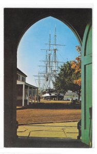 Mystic Seaport CT Sailing Ship Charles W Morgan Whaler Fishtown Chapel Postcard