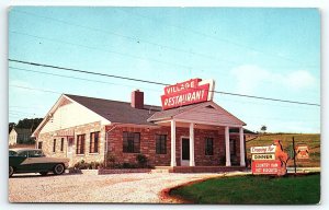 1950s CANDLER NC VILLAGE RESTAURANT 10 MILES FROM ASHEVILLE HWY19 POSTCARD P2966