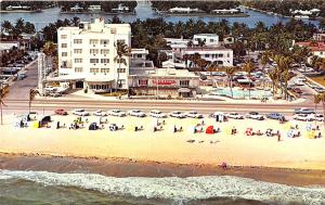 Fort Lauderdale FL The Trade Winds Aerial View Old Cars Postcard