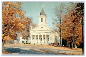 c1960s Dutch Reformed Church Exterior Walden New York NY Unposted Trees Postcard