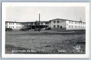 Pickstown South Dakota SD Postcard RPPC Photo Hotel Cars O Neill c1950's Vintage