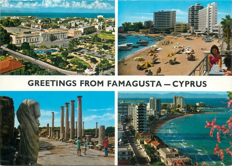 Postcard Cyprus greetings from Famagusta several aspects