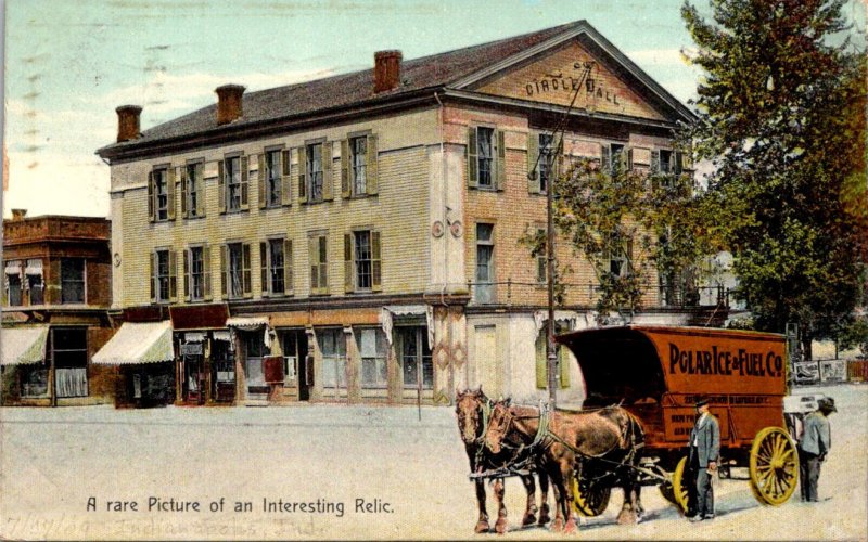 Indiana Indianapolis Polar Ice & Fuel Company With Delivery Wagon 1909