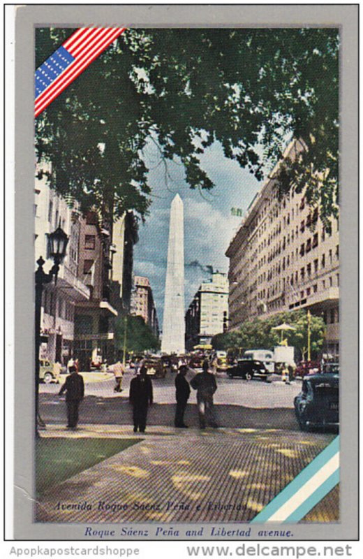 Argentina Buenos Aires Roque Saenz Pena and Libertad Avenue