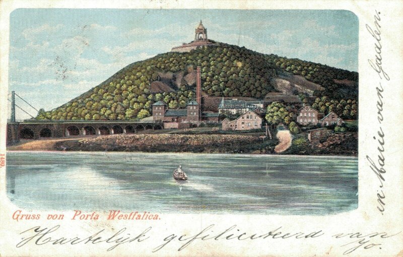 Germany Gruss von Porta Westfalica Litho 06.90