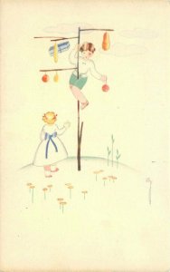 Artist Comic Children's Fantasy Fruit Flowers Gift Tree Postcard 20-2753