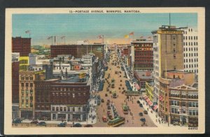 Canada Postcard - Portage Avenue, Winnipeg, Manitoba    T4006