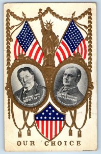 1908 Our Choice President Political Embossed Enid Oklahoma OK Antique Postcard