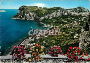 Modern Postcard Capri Panorama e Porto General view and harbor