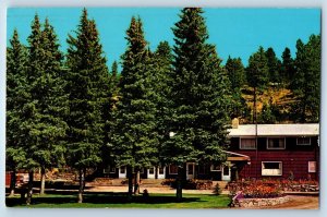 1968 Evergreen Colorado Postcard Highland Haven Motel Cottages Bear Creek Posted