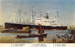 SS Santa Barbara Regular Service New York, Panama Grace Line Ship 