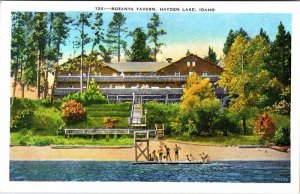 Postcard RESTAURANT SCENE Hayden Lake Idaho ID AL7510