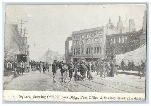 c1910 Square Odd Fellows Building Post Office Bank Boston Massachusetts Postcard