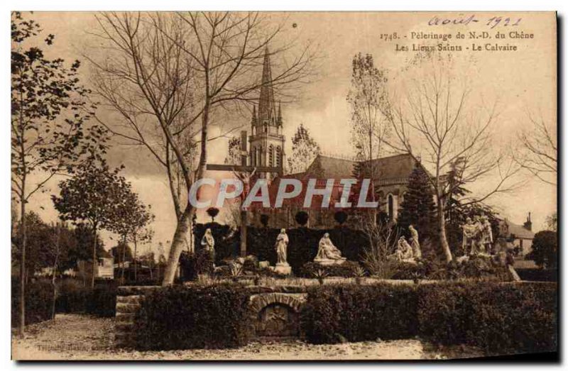 Old Postcard Pilgrimage of Our Lady of Holy Places Chene Calvary