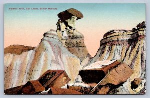 J92/ Eastern Montana Postcard c1910 Badlands Panther Rock Geology 33