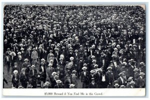 1987 Crowded People Find Me In This Crows Where's Waldo RPPC Photo Postcard