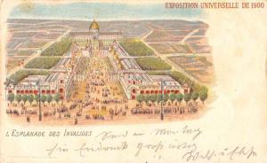 Paris France Esplanade des Invalides Expo 1900 Antique Postcard J48825