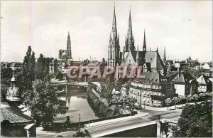 Modern Postcard Strassbourg the Protestant Church and the Cathedral st paul