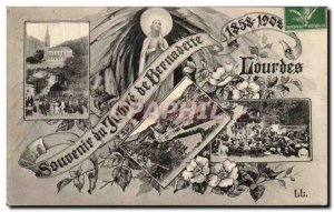 Old Postcard Souvenir From jubilant De Lourdes Bernabette 1858 1908