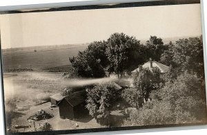 c1904-20 Sylvanus Scott Farm Looking South Morgan IL Rppc Real Photo Postcard 