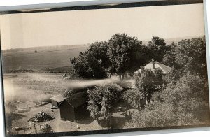 c1904-20 Sylvanus Scott Farm Looking South Morgan IL Rppc Real Photo Postcard