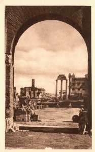 Vintage Postcard Roma Foro Romano Panorama Dek Campidoglio Rome Italy