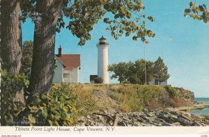 LIGHTHOUSE ; Tibbets Point , Cape Vincent , 1000 Islands , New York , 60-80s