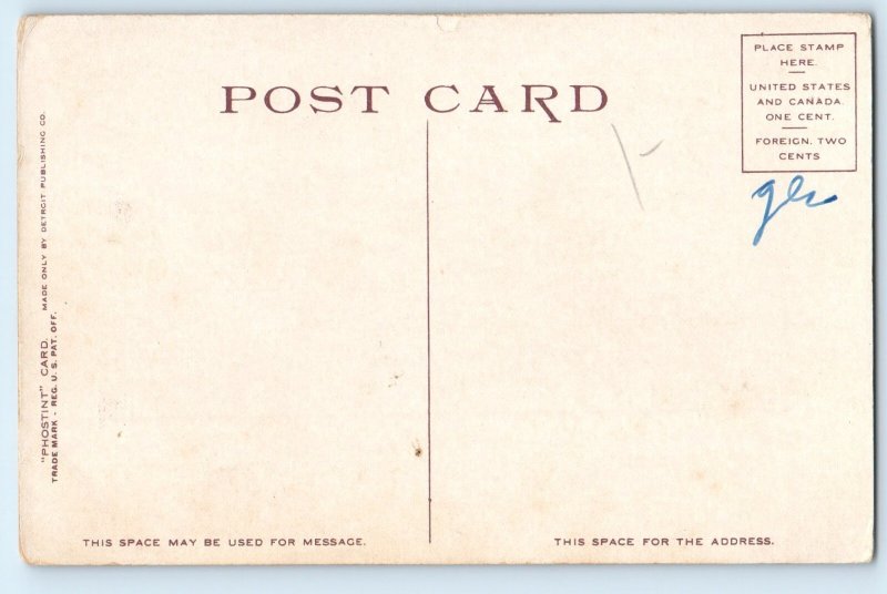 1910 Kansas City Missouri Postcard Pergola on The Paseo Building Field Phostint