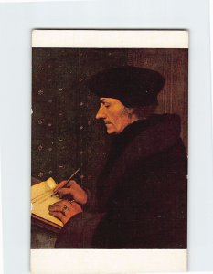 Postcard Portrait of Didier Erasme by Hans Holbein la Jeune Louvre Paris France