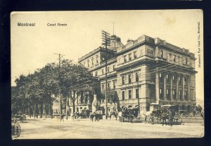 Montreal, Quebec, Canada Postcard, Old Court House, Horse & Buggy, 1908!