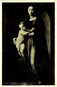 RPPC Madonna with Jesus Pisa Cathedral Pierino del Vaga Real Photo Postcard