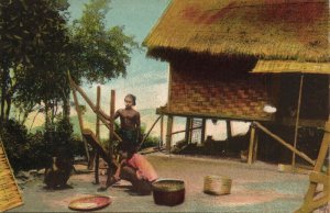 burma, Burmese House (1910s) Italian Mission Postcard