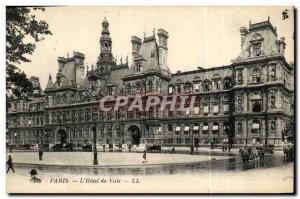 Old Postcard The Paris City Hall