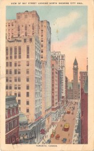 US5207 toronto view of bay street looking north showing city hall  canada