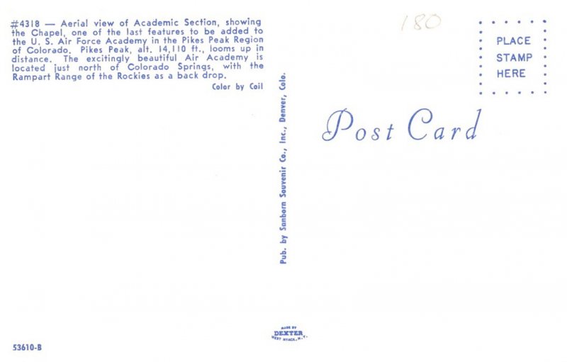 Colorado  U.S. Air Force Acadmy Academic Section , Aerial View