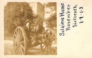 c.'09, RPPC, Soldiers and Sailors Home, Cannon,Quincy IL Illinois, Old Post Card