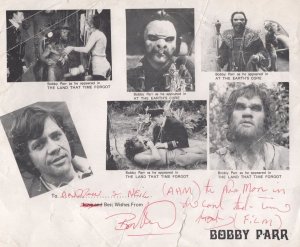 The Land That Time Forgot Bobby Parr Hand Signed Worn Autograph Collage