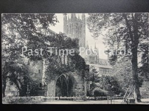 Old PC - Canterbury Cathedral showing CRICKET GREEN ROLLER