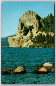 Nevada~View From Water Of Cave Rock On Shore Of Lake Tahoe~Koppel Vtg Postcard