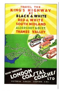 Buses, Route Map, King's Highway, Thames Valley, England, London Coastal...