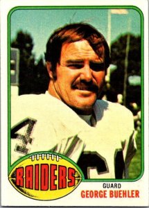 1976 Topps Football Card George Buehler Los Angeles Raiders sk4660