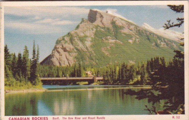 Canada Banff The Bow River and Mount Rundle