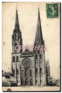 Postcard Old Chartres Cathedrale