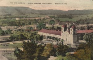 Vintage Postcard 1927 Old Mission Santa Barbara Founded 1786 Santa Barbara CA