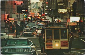 Busy Cable Cars San Francisco California Vintage Postcard C157