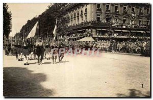 CARTE PHOTO Militaria Defile Place the Paris Opera