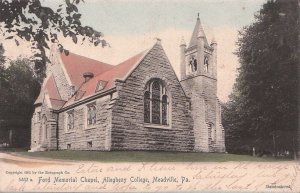 Postcard Ford Memorial Chaoel Allegheny College Meadville PA